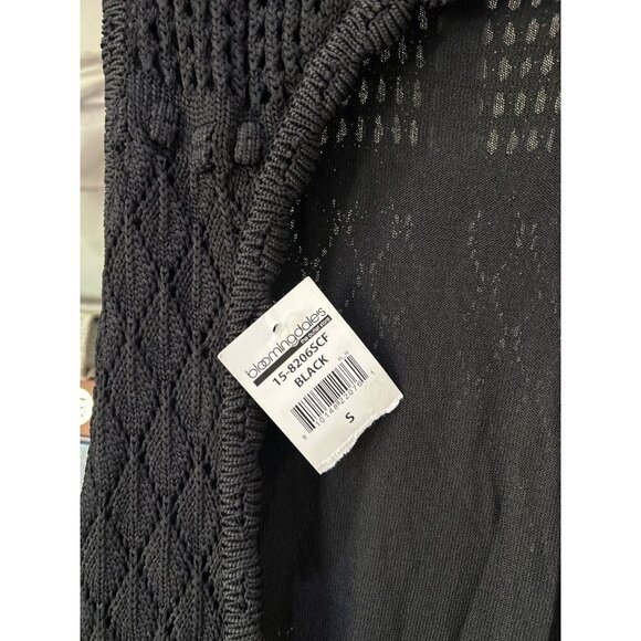 TORN BY RONNY KOBO Ryan Knit Fringe Midi Dress Black Womens Size Small - Picture 11 of 13